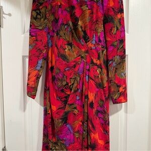 Rare, Vintage Mary McFadden for Saks Fifth Avenue 100% silk dress